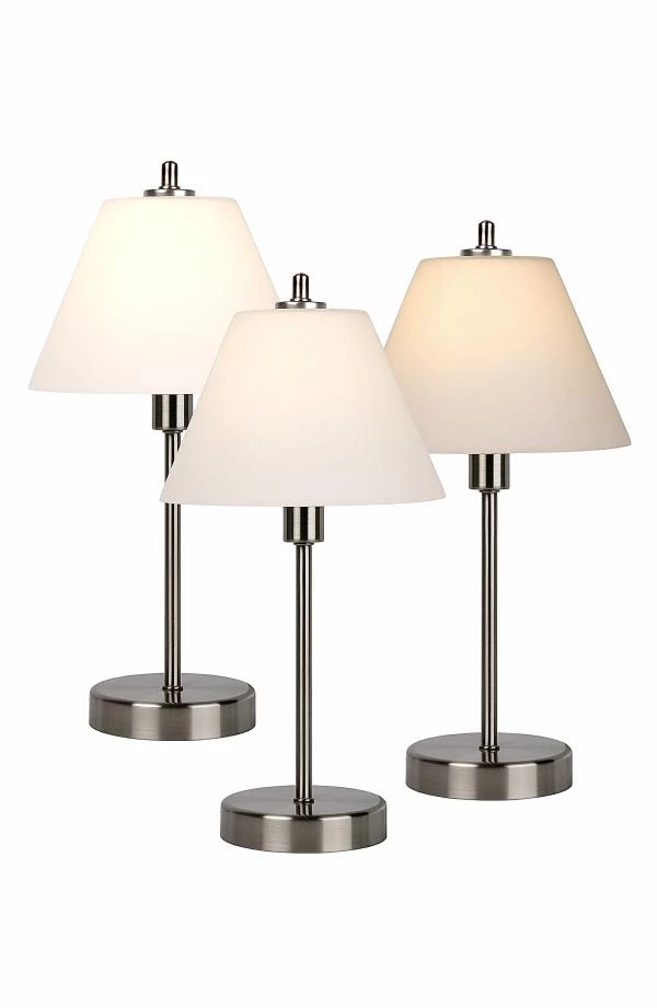 Lucide TOUCH - Lampe de table - Ø 22 cm - 1xE14 - Chrome Dépoli - détail 1